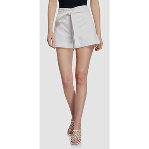 Veronica Beard White East Tie Waist Chino Shorts
